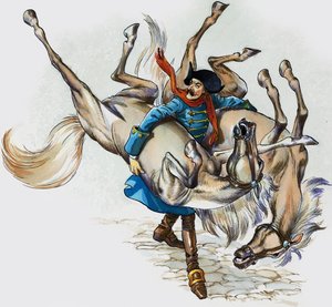 The Wonderful Adventures of Baron Munchausen (gouache på papir) af Nadir Quinto