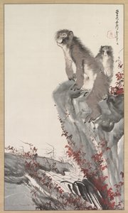 Monkeys by a Stream, midten af 1800-tallet.