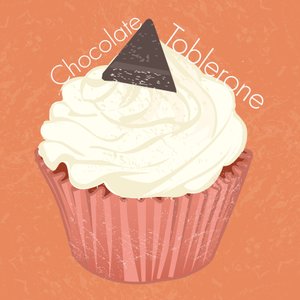 Chokolade Toblerone Cupcake, 2019, digital kunst af Nancy Moniz Charalambous
