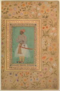 Portræt af Maharaja Bhim Kanwar af Nanha