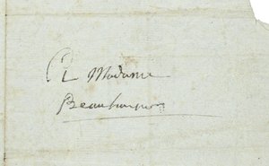 Brev til Josephine de Beauharnais