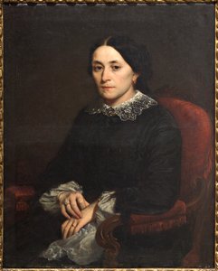 Portræt af en gentlewoman (olie på lærred) af Narciso Malatesta