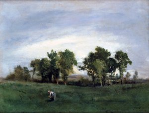 Kvinde på landets mark, c1828-1876 af Narcisse Virgile Diaz de la Peña