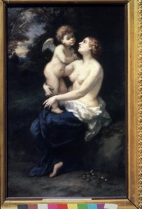 "Venus holder Amor på skødet" (Venus med Amor på skødet). Maleri af Narcissus Virgilio Diaz de la Pena (1807-1876) Pushkin Museum of Fine Arts fra det 19. århundrede, Moskva af Narcisse Virgile Diaz de la Peña