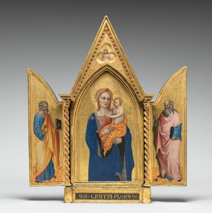 Madonna og barn, med sorgens mand [midterste panel]