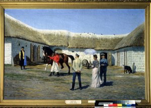 Hesteavler. Maleri af Narkis Nikolaevich Bunin (1856-1912). Olie på lærred, 80 x 125 cm af Narkis Nikolaevich Bunin