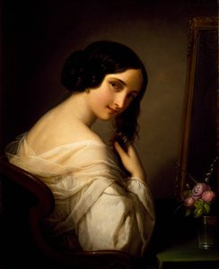 En dame ved sit toilet, af Natale Schiavoni (1777-1858)
