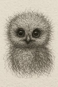 Sød, fluffy babyugle af Natalie Bruns