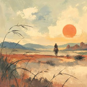 Desert Rider ved solnedgang