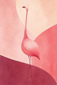 Elegant lyserød flamingo af Natalie Bruns