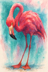 Den yndefulde lyserøde flamingo af Natalie Bruns