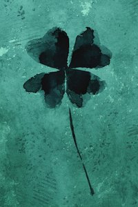 Lucky Teal Clover af Natalie Bruns