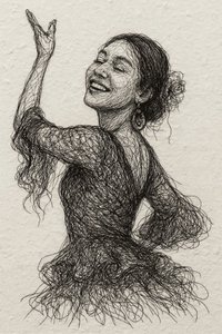 Den smilende flamencodanserinde af Natalie Bruns