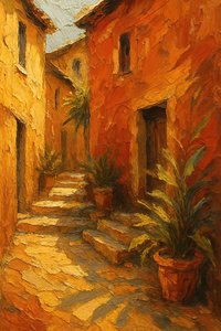 Trapper i Sunlit Village af Natalie Bruns