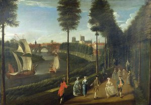 The New Terrace Walk, York (olie på lærred) af Nathan Drake