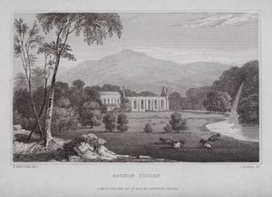 Bolton Priory (gravering) af Nathaniel (after) Whittock