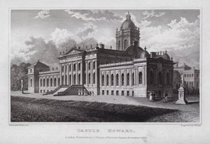 Castle Howard (gravering) af Nathaniel (after) Whittock
