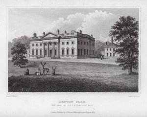 Denton Park, sæde for Sir CH Ibbotson (gravering)