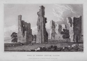 Ruinerne af Sheriff Hutton Castle (gravering)