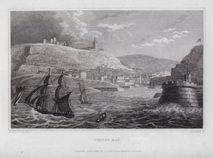 Whitby Bay (gravering) af Nathaniel (after) Whittock