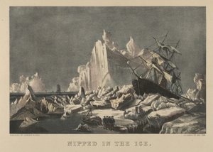 Nippet i isen, 1876-94., 1876-94. Skabere: Nathaniel Currier, James Merritt Ives, Currier og Ives. af Currier and Ives