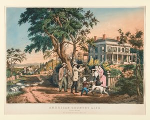 Amerikansk Country Life: Oktober eftermiddag af Nathaniel Currier