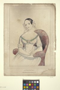 Augusta (håndkoloreret litografi) af Nathaniel Currier