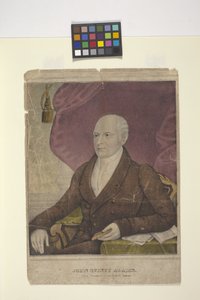 John Quincy Adams (håndkoloreret litografi) af Nathaniel Currier