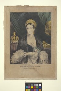 Dronning Victoria (håndfarvet litografi) af Nathaniel Currier