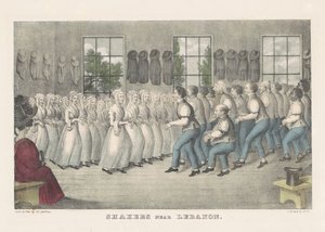 Shakers nær Libanon af Nathaniel Currier