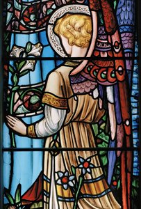 Englen Gabriel, ca. 1863 (farvet glas)