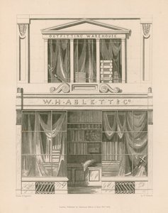 Butiksfront for W H Ablett, Outfitting Warehouse, Cornhill, London af Nathaniel Whittock