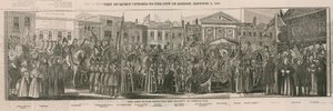 Overborgmesteren modtager Hendes Majestæt i Temple Bar af Nathaniel Whittock