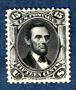 15c Abraham Lincoln genudgive single, 1875.