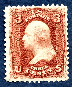 3c Washington genudgivelse single, 1875.