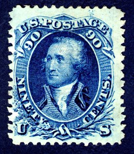 90c Washington F Grill single, 1867-1868. af National Bank Note Company