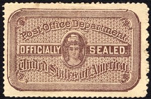 Postkontors segl, 1889.
