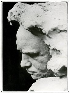 Profilansigt af Ludwig van Beethoven (1770-1827), detalje af en bronzebuste af Naum Aronson