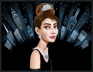 Audrey Hepburn, 2021 (digital) af Neale Osborne