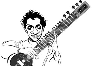 Ravi Shankar, 2019 (Digital) af Neale Osborne