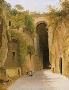 Crypta Napoletana, under Posillipo-bakken, Napoli, ca. 1840