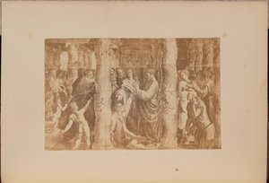 Peter og Johannes helbreder den lamme mand ved templets smukke port af Negretti and Zambra