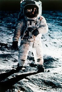 Buzz Aldrin på månen, Apollo II-mission, juli 1969.