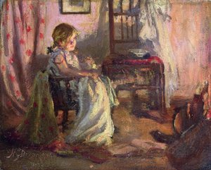 Ved pejsen af Nellie Gertrude Dixon