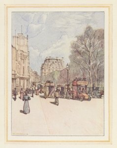 Piccadilly set mod øst (farvelitografi)