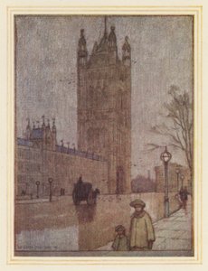Victoria Tower, House of Lords (farvelitografi)