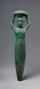 Grundfigur af kong Shulgi af Ur, der bærer en kurv, ca. 2094-2047 f.Kr. (kobber)