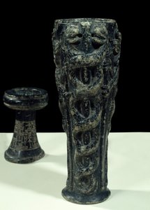 Gudeas dræbervase til Ningishzidda. Mesopotamiens kunst. Neo-sumerisk periode (ca. 2150-2000 f.Kr.) Steatit. Fra Tello. Højde: 0,23m Musée du Louvre af Neo Sumerian Neo Sumerian