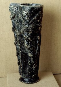 Sumerisk civilisation: prins Gudeas drikkevase af steatit (2141-2122 f.Kr.). Det er dekoreret med drager og slanger. Svag. 23 cm Paris, Musée du Louvre af Neo Sumerian Neo Sumerian