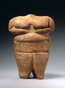 Neolitisk figur, Grækenland, ca. 4500-4000 f.Kr. (kalksten)